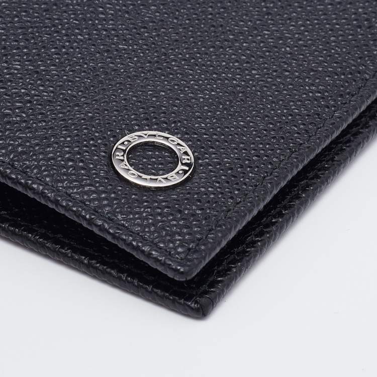 Pre Owned Bvlgari Black Leather Card Holder