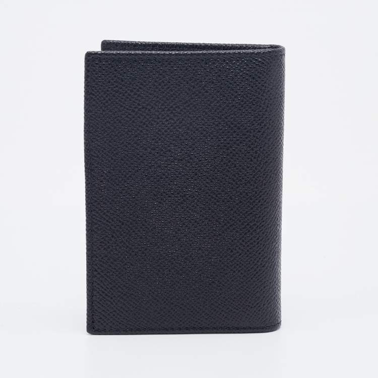Pre Owned Bvlgari Black Leather Card Holder