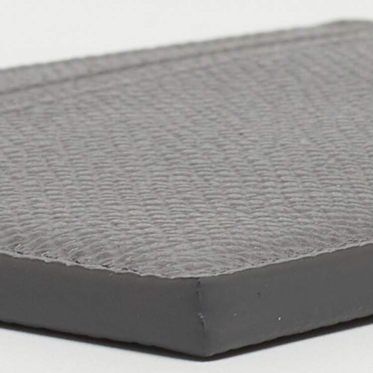 Pre Owned Bvlgari Grey Grain Leather Bvlgari Bvlgari Card Holder