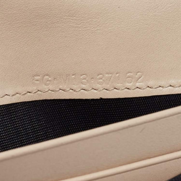 Pre Owned Bvlgari Two Tone Beige Leather Bifold Long Wallet