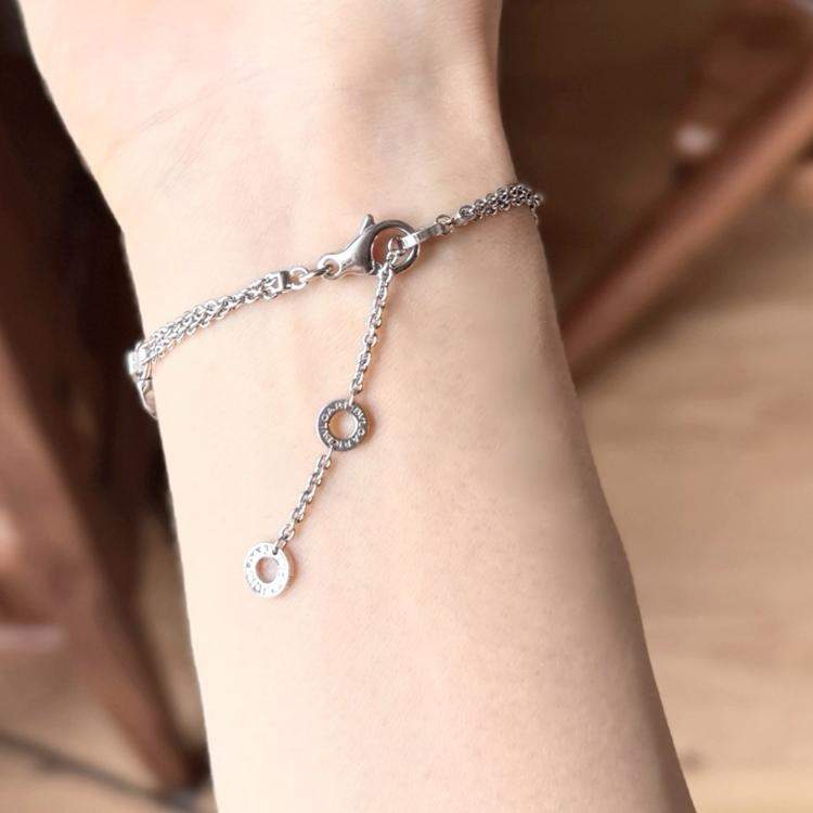 Pre Owned Bvlgari Bvlgari Bvlgari 18K White Gold and Diamond Bracelet 