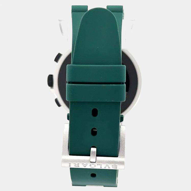 Pre Owned Bvlgari Aluminium 104076 Automatic Green Aluminium Men’s Wristwatch 40 mm