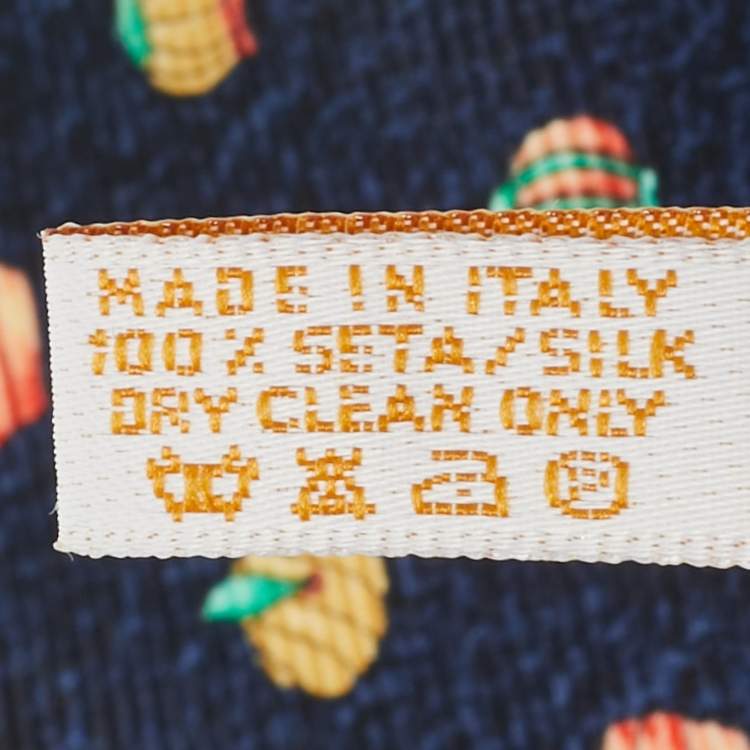 Pre Owned Bvlgari Navy Blue Turban Print Silk Traditional Tie