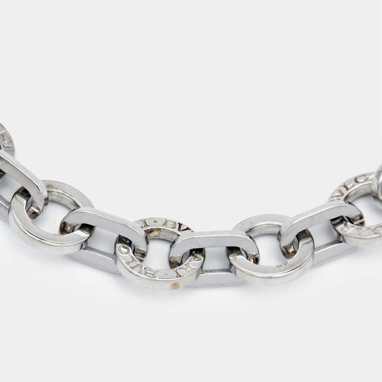 Pre Owned Bvlgari Bvlgari Link Sterling Silver Link Bracelet