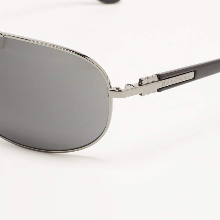 Pre Owned Bvlgari Black 5028 Aviator Sunglasses