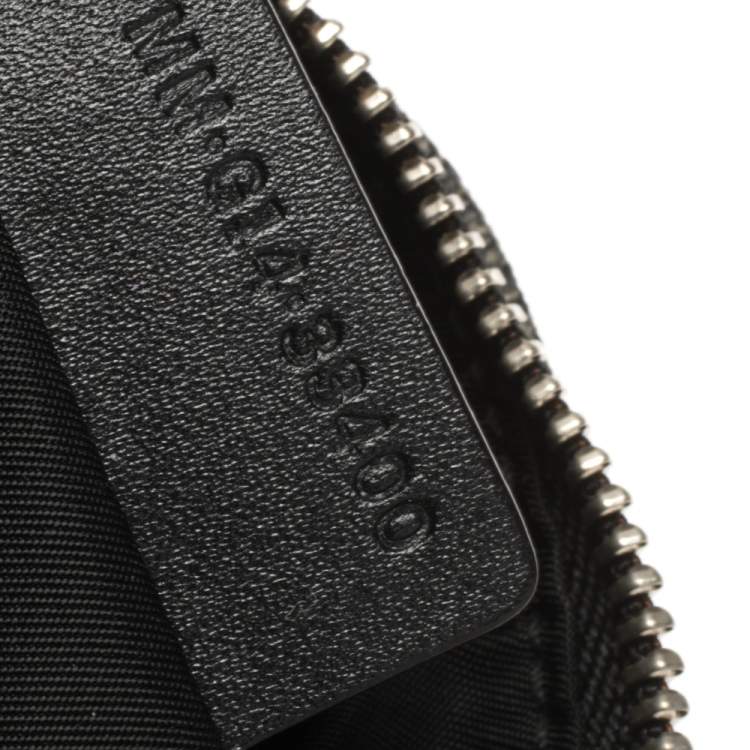 Pre Owned Bvlgari Dark Grey/Black Coated Canvas Herringbone Toiletry Pouch