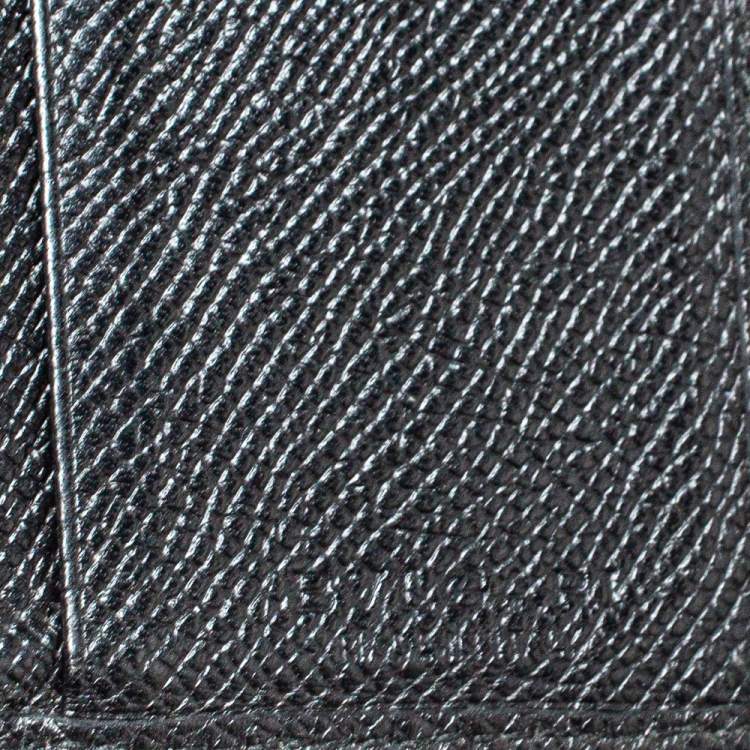 Pre Owned Bvlgari Black Leather Card Holder
