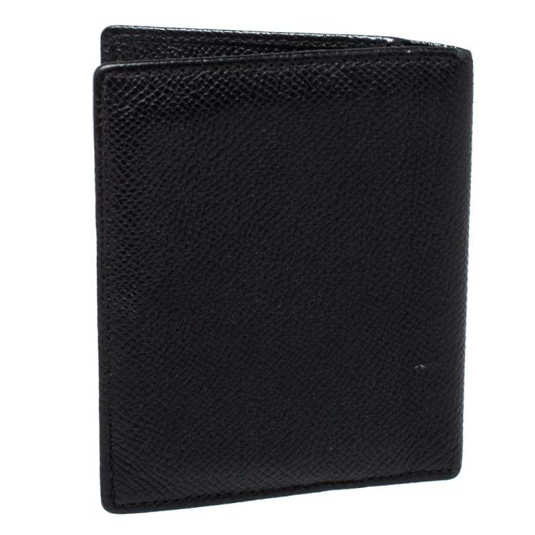 Pre Owned Bvlgari Black Leather Card Holder