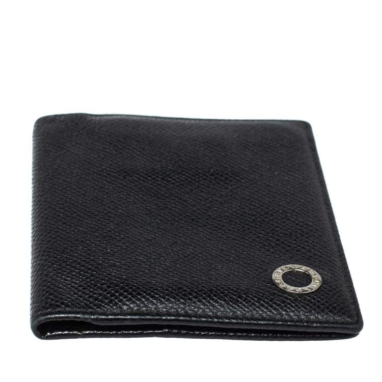 Pre Owned Bvlgari Black Leather Card Holder