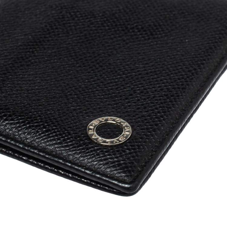 Pre Owned Bvlgari Black Leather Card Holder