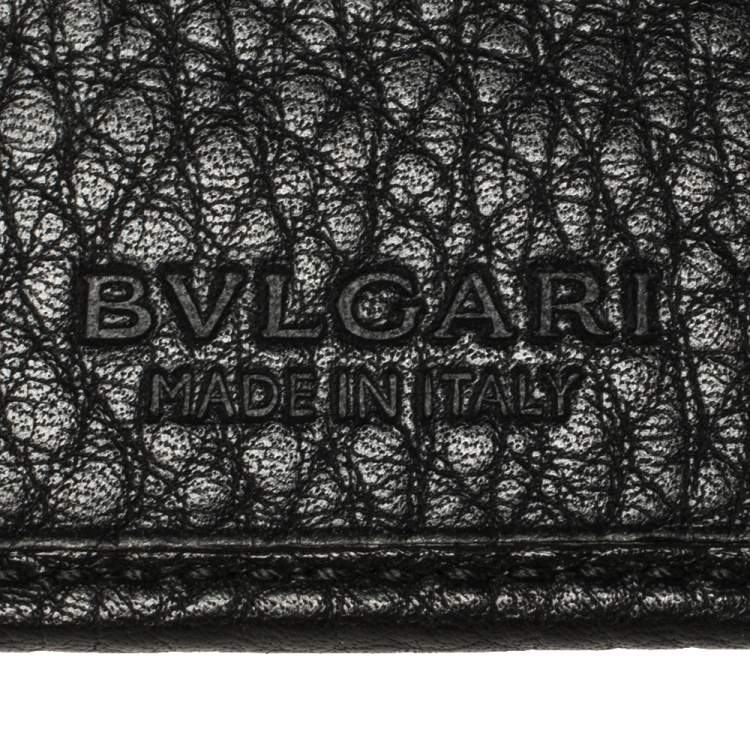 مملوكة مسبقًا Bvlgari Black Leather Bifold Wallet