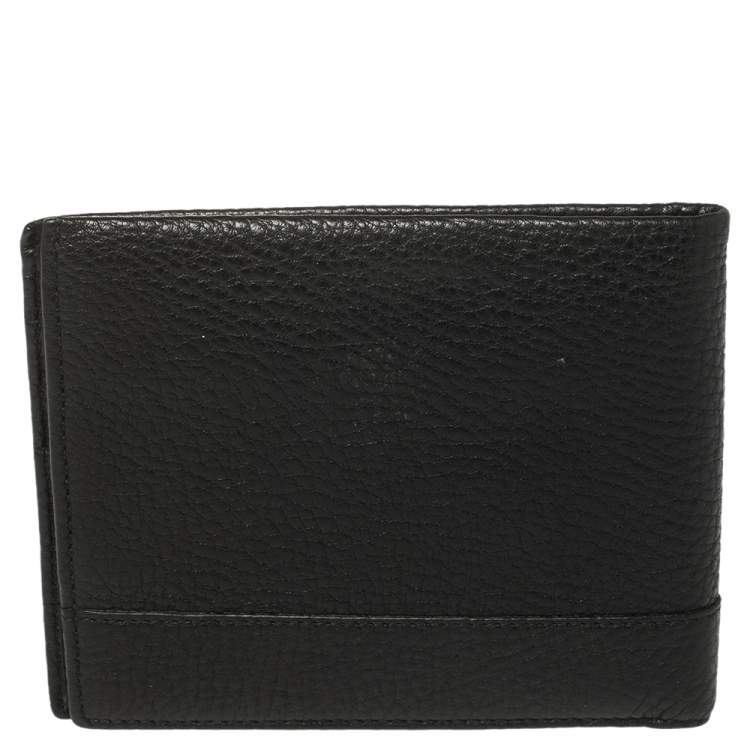 مملوكة مسبقًا Bvlgari Black Leather Bifold Wallet
