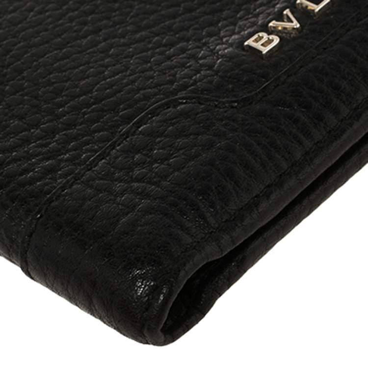 مملوكة مسبقًا Bvlgari Black Leather Bifold Wallet
