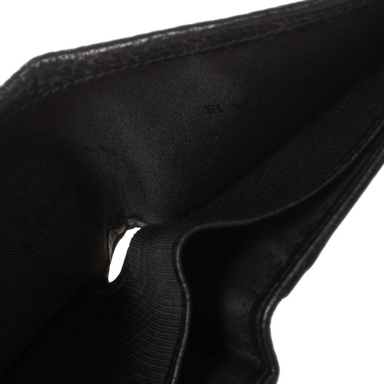 مملوكة مسبقًا Bvlgari Black Leather Bifold Wallet