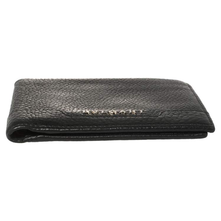 مملوكة مسبقًا Bvlgari Black Leather Bifold Wallet