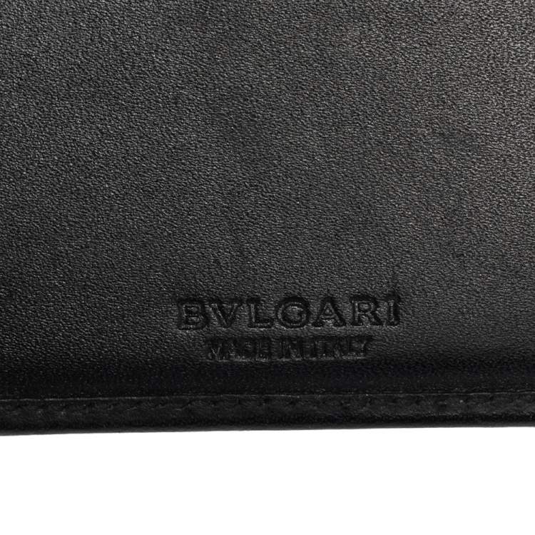 Pre Owned Bvlgari Dark Grey/Black Heritage Coated Canvas Bifold Wallet