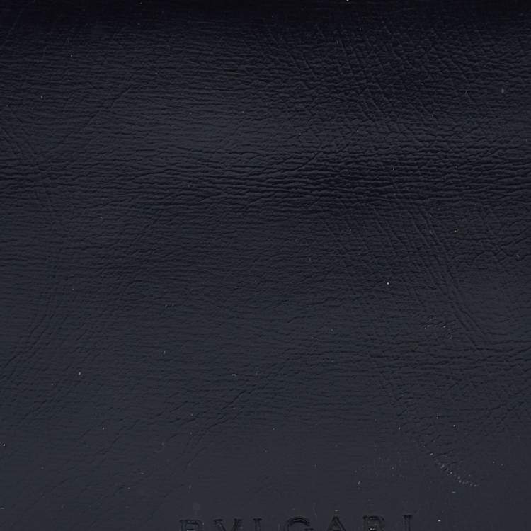 Pre Owned Bvlgari Black Leather Bifold Wallet 