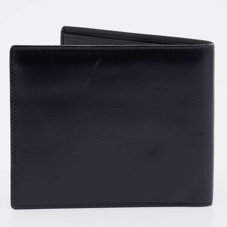 Pre Owned Bvlgari Black Leather Bifold Wallet 
