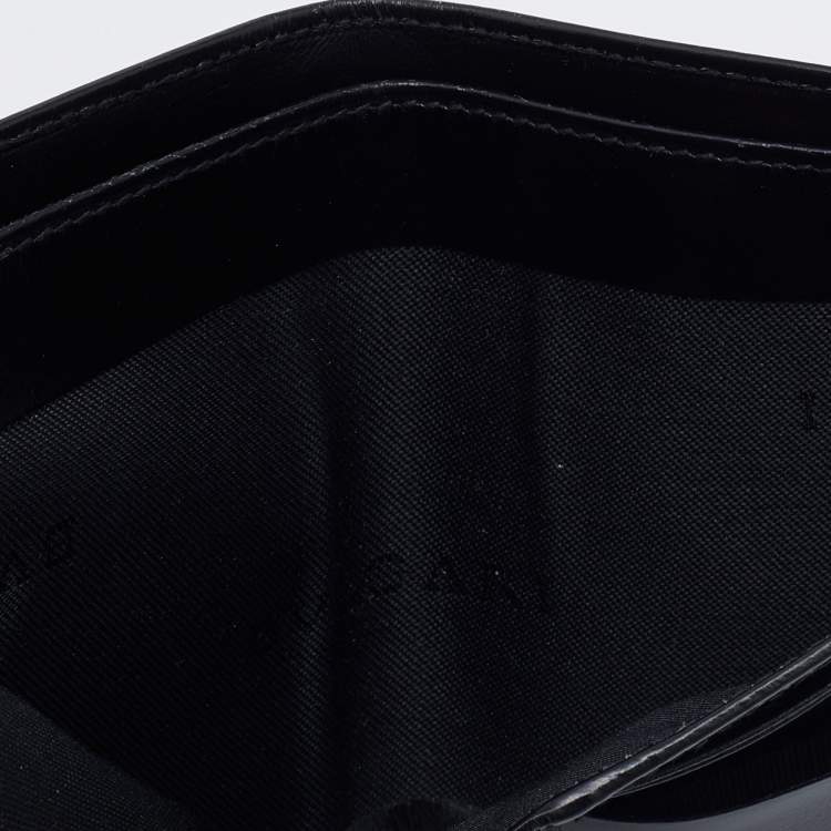 Pre Owned Bvlgari Black Leather Bifold Wallet 