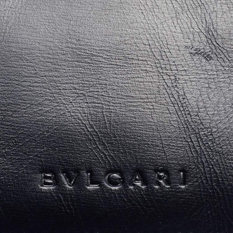 Pre Owned Bvlgari Black Leather Bifold Wallet 