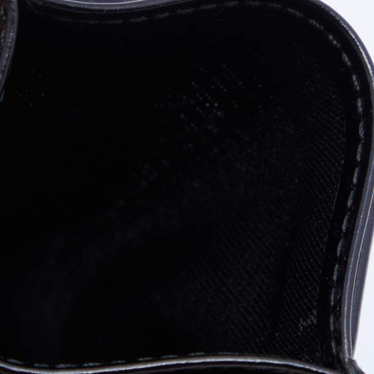 Pre Owned Bvlgari Black Leather ID Card Holder