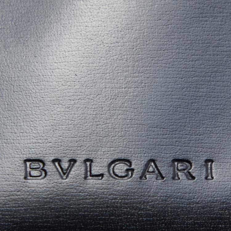 Pre Owned Bvlgari Black Leather ID Card Holder