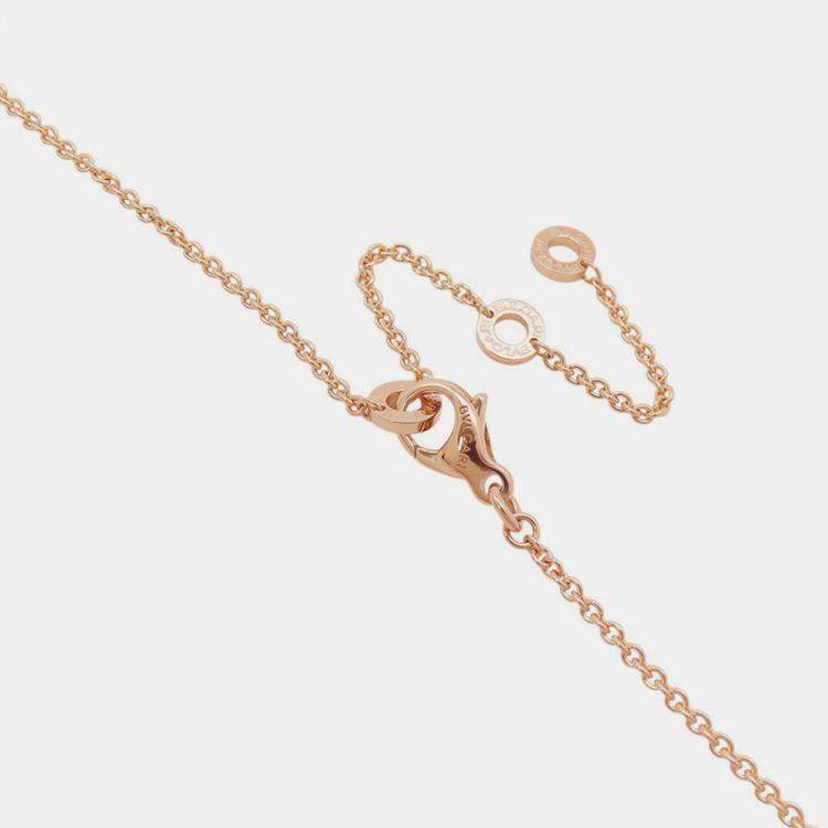 Pre Owned Bvlgari B.Zero1 Legend 18K Rose Gold Ceramic Pendant Necklace