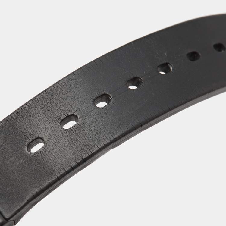 Pre Owned Bvlgari Silver Aluminium Rubber Diagono AL38TA Men's Wristwatch 38 mm