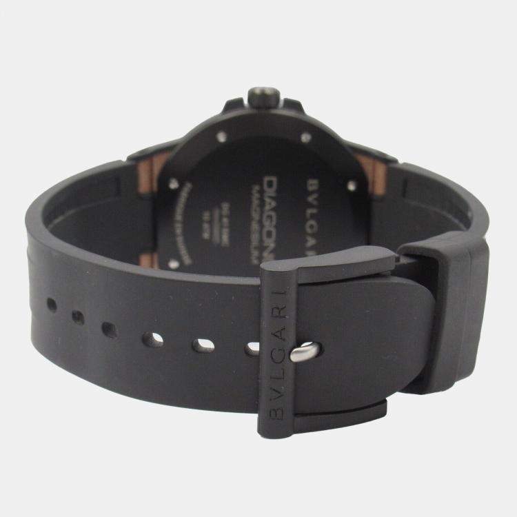 Pre Owned Bvlgari Brown Magnesium Diagono DG41SMC Automatic Men's Wristwatch 41 mm