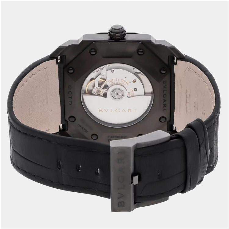 Pre Owned Bvlgari Octo 102738 Automatic Black Stainless Steel Men’s Wristwatch 41 mm