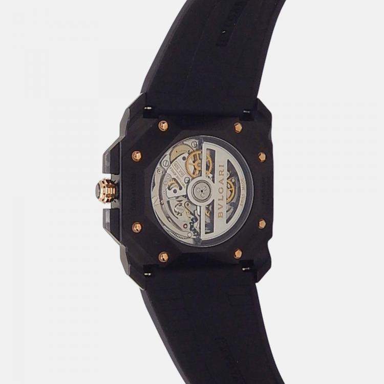 Pre Owned Bvlgari Octo 102630 Automatic Black Stainless Steel Men’s Wristwatch 41 mm
