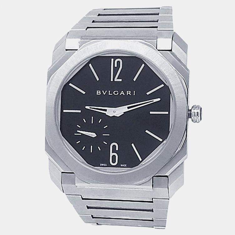 Pre Owned Bvlgari Octo Finissimo 103297 Automatic Black Stainless Steel Men’s Wristwatch 40 mm