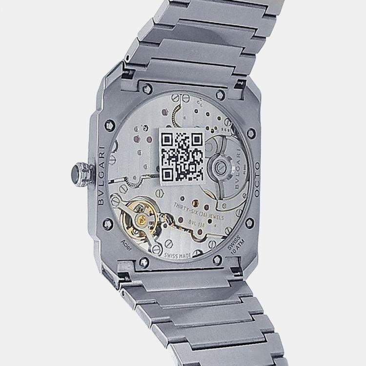 Pre Owned Bvlgari Octo Finissimo 103297 Automatic Black Stainless Steel Men’s Wristwatch 40 mm