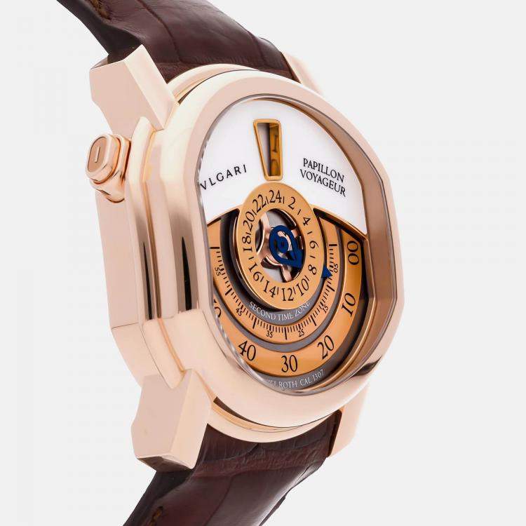 Pre Owned Bvlgari Daniel Roth BRRP46GGMTP Automatic Skeleton 18k Rose Gold Men’s Wristwatch 46 mm