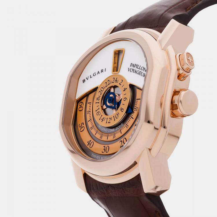 Pre Owned Bvlgari Daniel Roth BRRP46GGMTP Automatic Skeleton 18k Rose Gold Men’s Wristwatch 46 mm