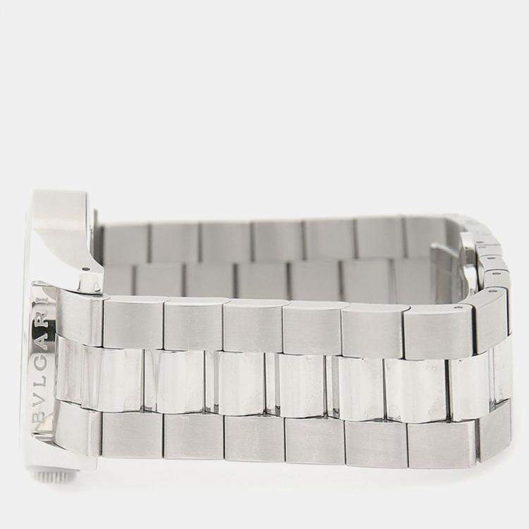 Pre Owned Bvlgari Solotempo ST37S Quartz Silver Stainless Steel Men's Wristwatch 37 mm