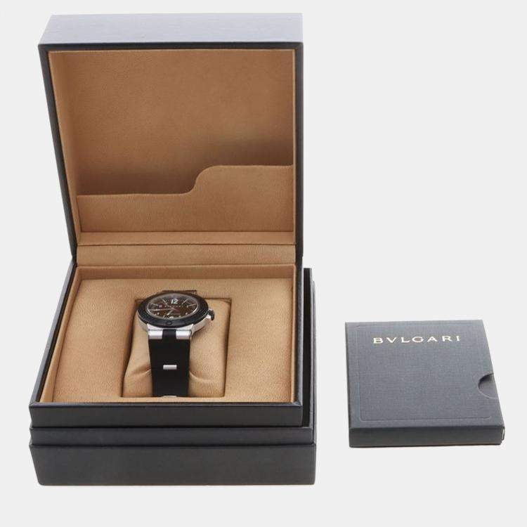 Pre Owned Bvlgari Diagono Aluminum AL38TA Automatic Aluminum Men's Wristwatch 38 mm