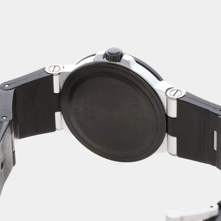 Pre Owned Bvlgari Diagono Aluminum AL38TA Automatic Aluminum Men's Wristwatch 38 mm