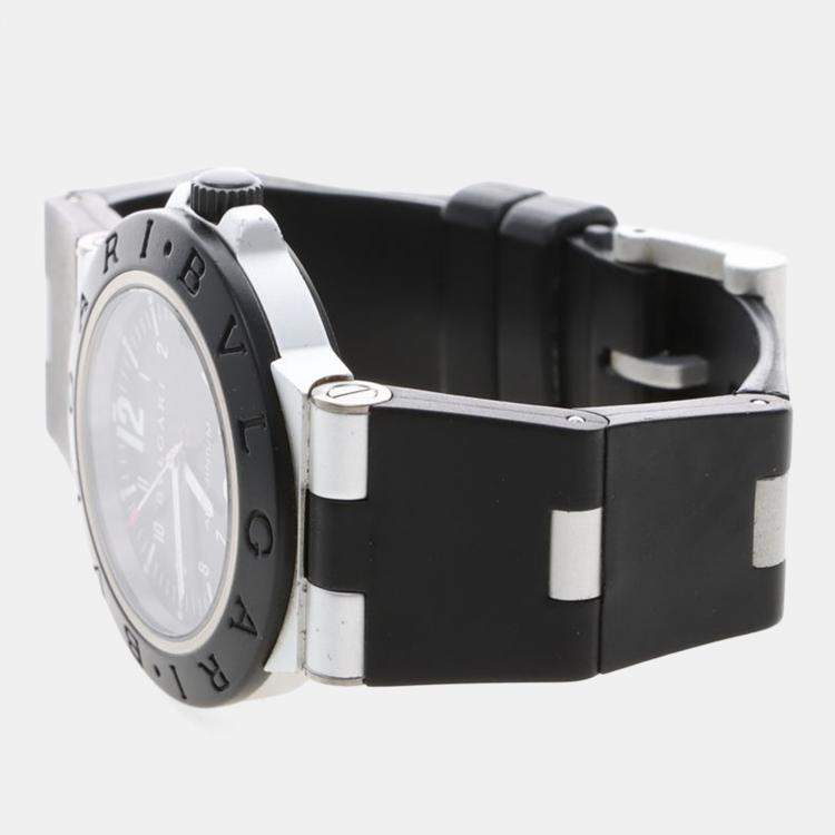 Pre Owned Bvlgari Diagono Aluminum AL38TA Automatic Aluminum Men's Wristwatch 38 mm