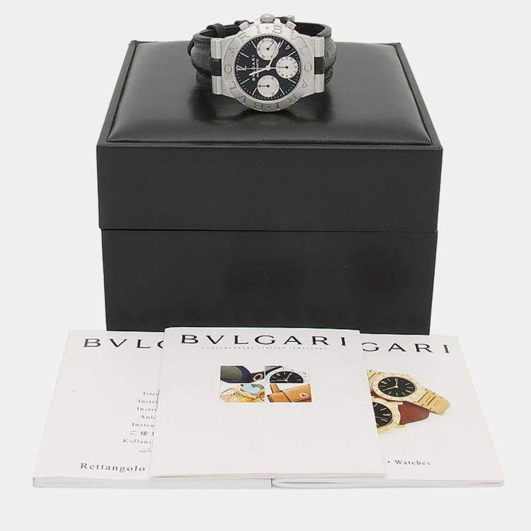 Pre Owned Bvlgari Diagono CH35S Automatic Stainless Steel Men's Wristwatch 35 mm