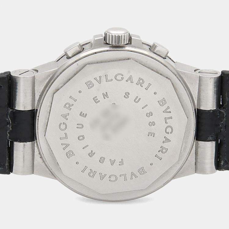 Pre Owned Bvlgari Diagono CH35S Automatic Stainless Steel Men's Wristwatch 35.5 mm