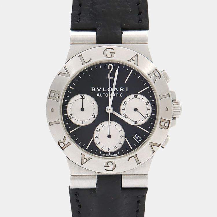 Pre Owned Bvlgari Diagono CH35S Automatic Stainless Steel Men's Wristwatch 35.5 mm