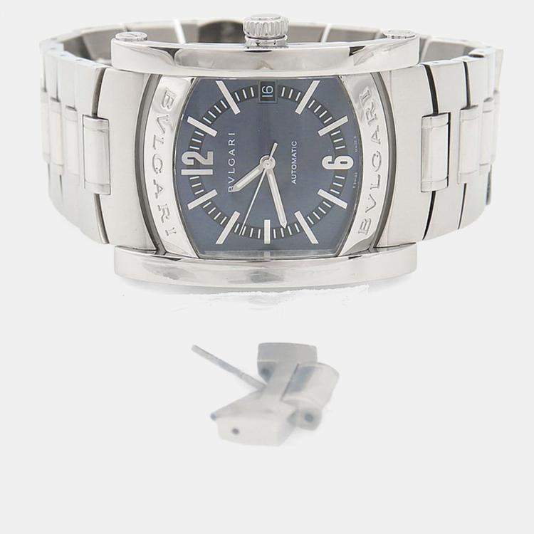 Pre Owned Bvlgari Assioma AA44S Automatic Stainless Steel Men's Wristwatch 34.5 mm