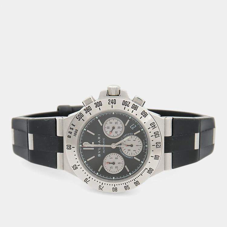 Pre Owned Bvlgari Diagono CH40STA Automatic Stainless Steel Men's Wristwatch 40 mm