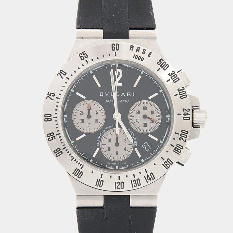 Pre Owned Bvlgari Diagono CH40STA Automatic Stainless Steel Men's Wristwatch 40 mm