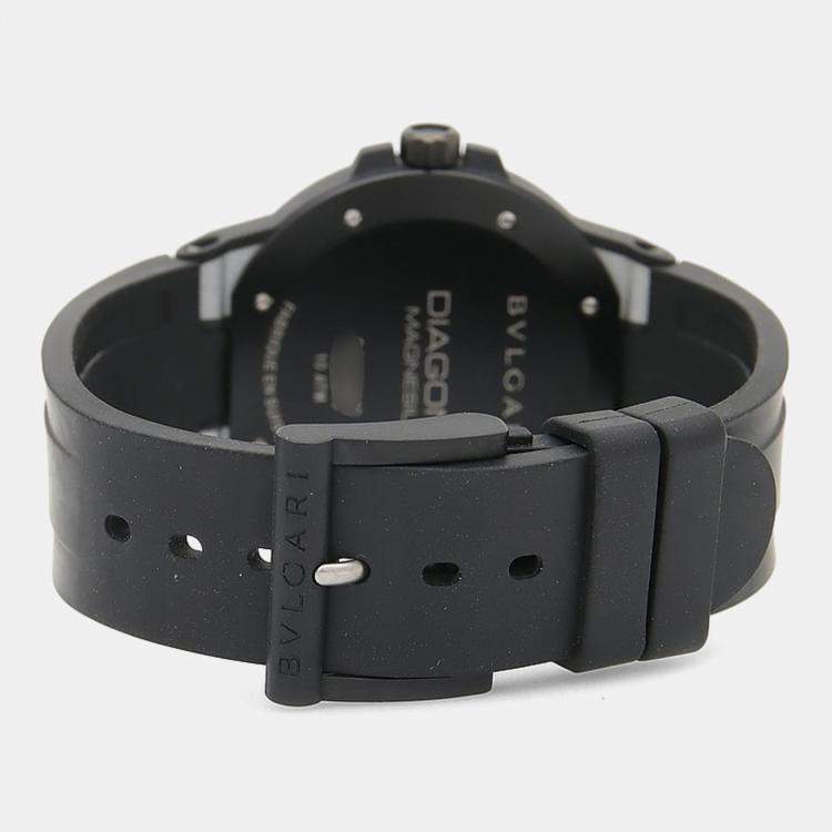 Pre Owned Bvlgari Diagono Magnesium DG41SMC Automatic Magnesium Ceramic Men's Wristwatch 41 mm