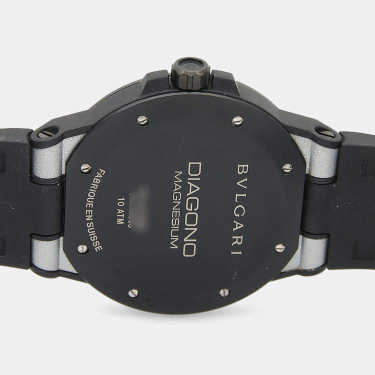 Pre Owned Bvlgari Diagono Magnesium DG41SMC Automatic Magnesium Ceramic Men's Wristwatch 41 mm