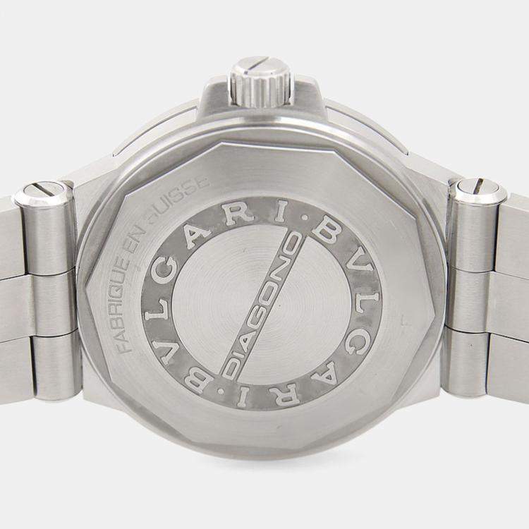 Pre Owned Bvlgari Diagono DG40S Automatic Stainless Steel Men's Wristwatch 40 mm