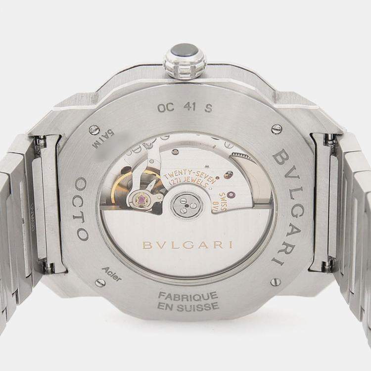 مملوكة مسبقًا Bvlgari Octo OC41S Automatic Stainless Steel Men's Wristwatch 41 mm