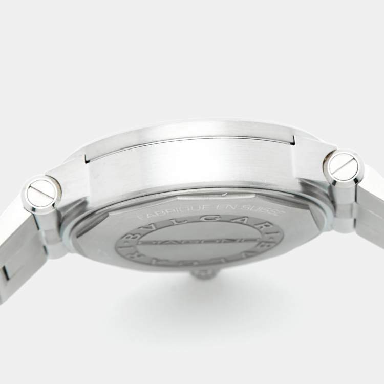 Pre Owned Bvlgari Diagono DG40SCH Silver Dial Stainless Steel Men's Wristwatch 40 mm